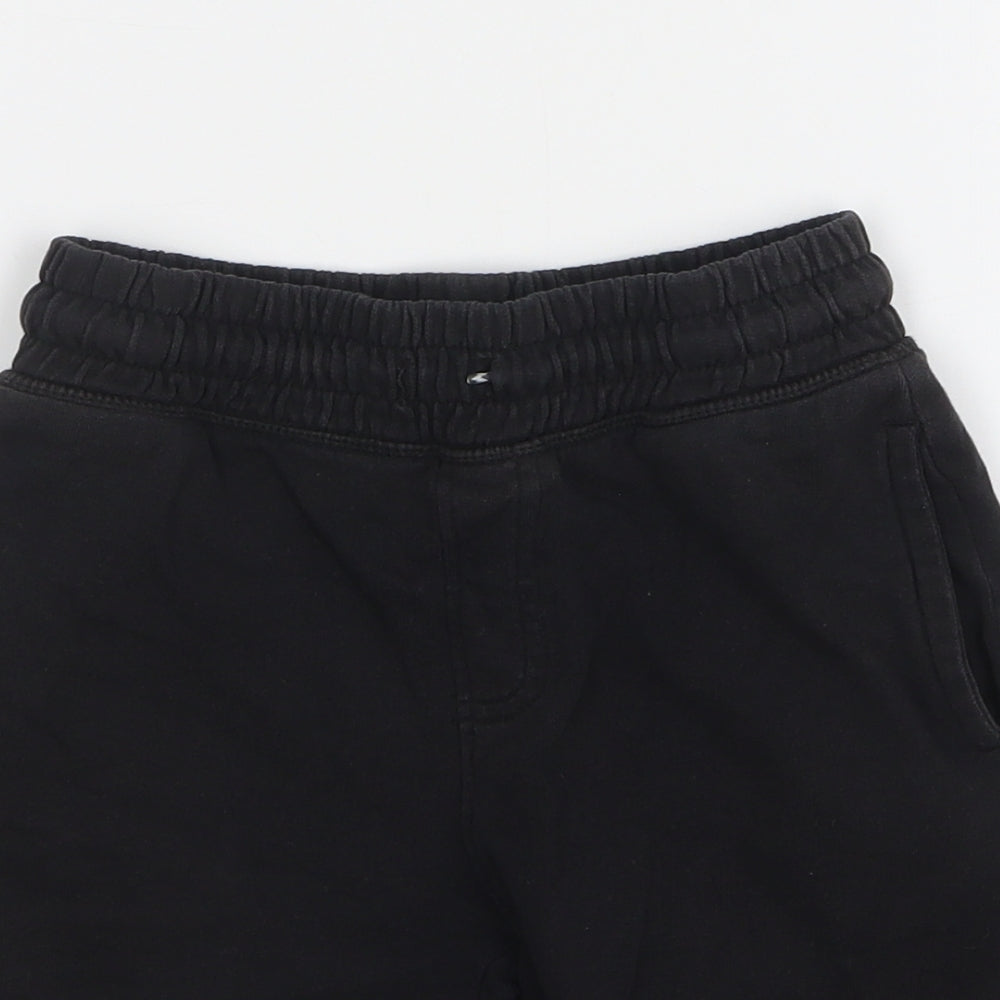 Urban Outlaws Boys Black Cotton Sweat Shorts Size 7-8 Years Regular