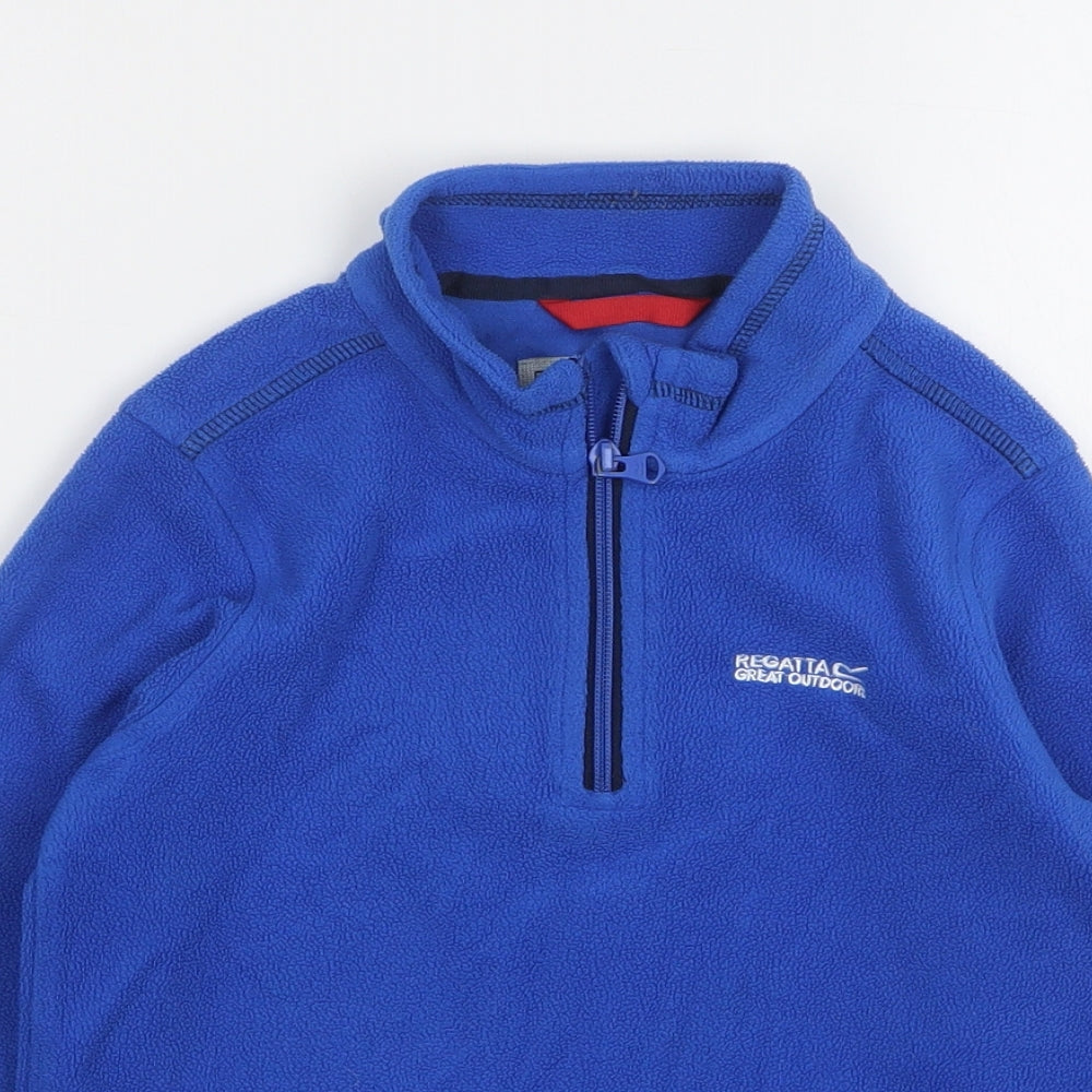 Regatta Boys Blue Polyester Pullover Sweatshirt Size 7-8 Years Zip