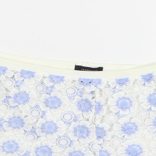 Atmosphere Womens White Floral Polyester Mom Shorts Size M L4 in Regular