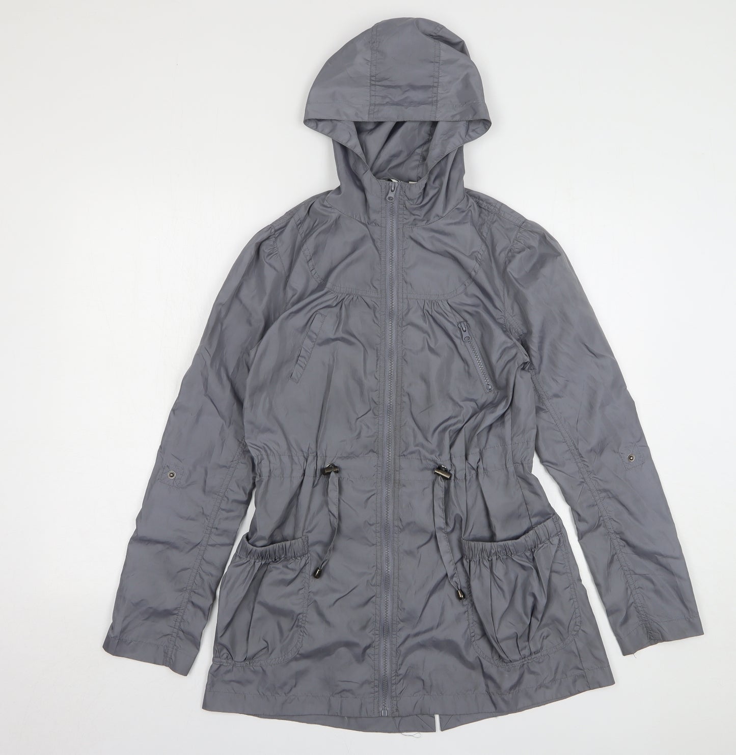 New Look Girls Grey Windbreaker Coat Size 14-15 Years Zip