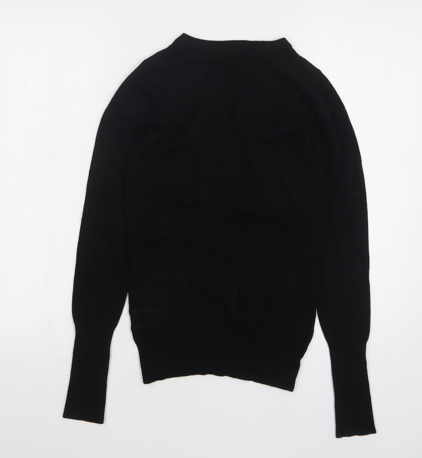 New Look Womens Black V-Neck Viscose Pullover Jumper Size 8