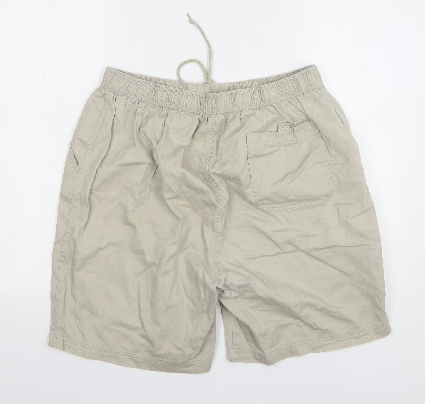 George Mens Beige Cotton Chino Shorts Size L L8 in Regular Drawstring