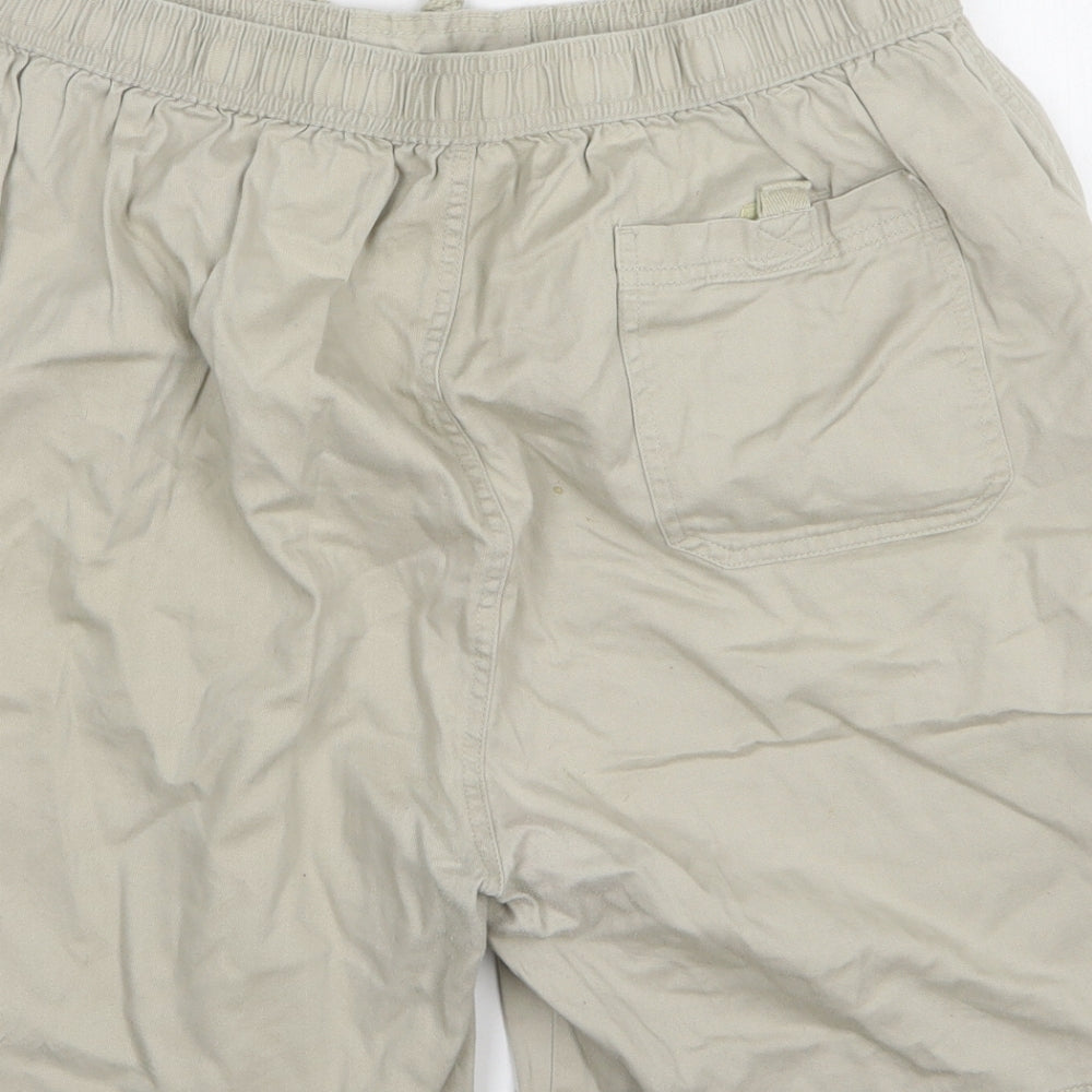 George Mens Beige Cotton Chino Shorts Size L L8 in Regular Drawstring