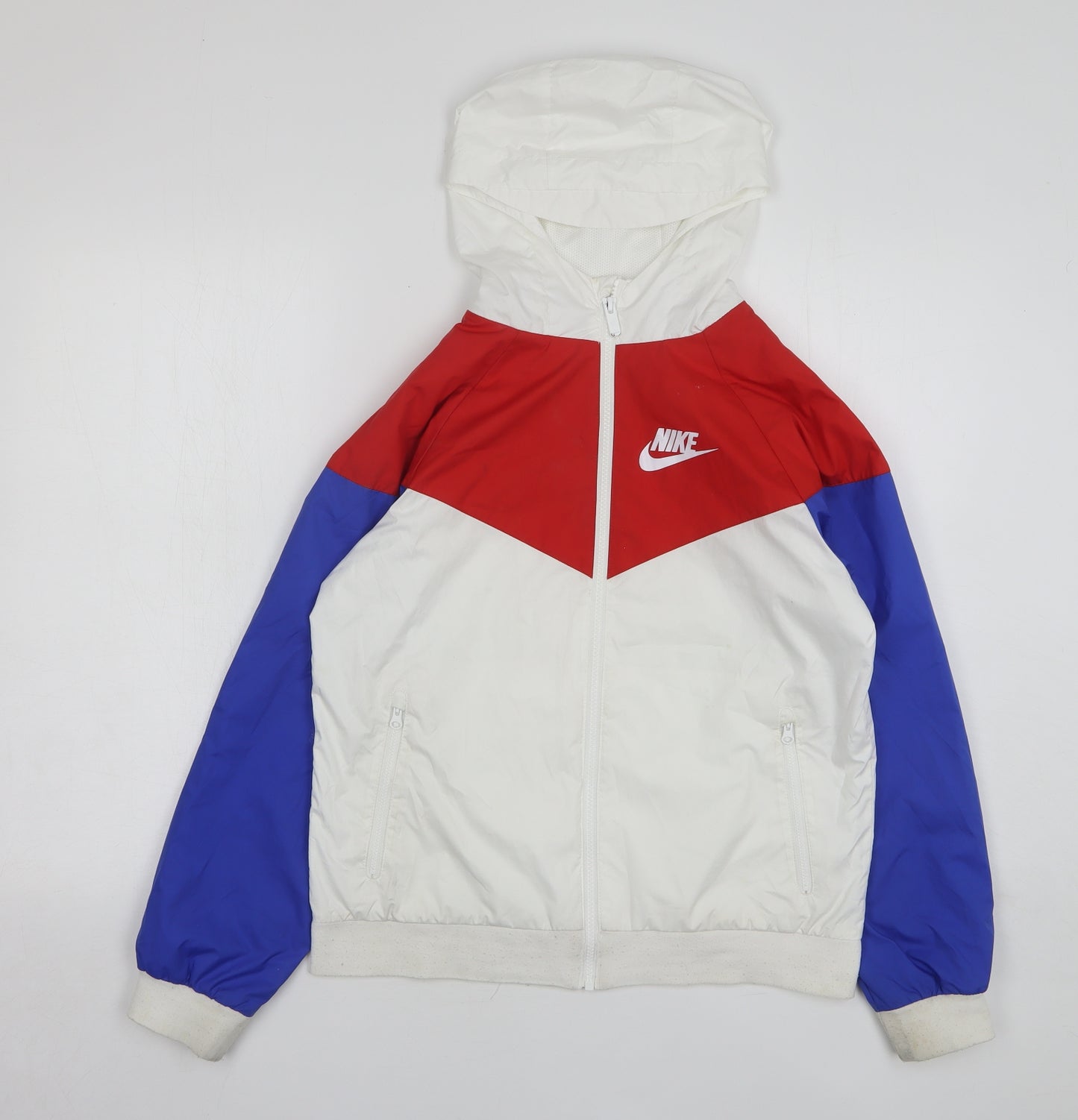 Nike Boys Multicoloured Colourblock Windbreaker Jacket Size 11-12 Years Zip