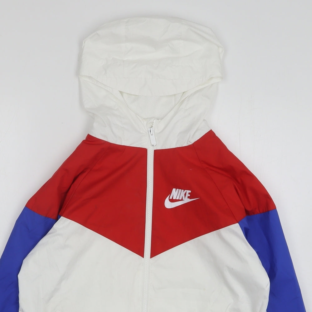 Nike Boys Multicoloured Colourblock Windbreaker Jacket Size 11-12 Years Zip