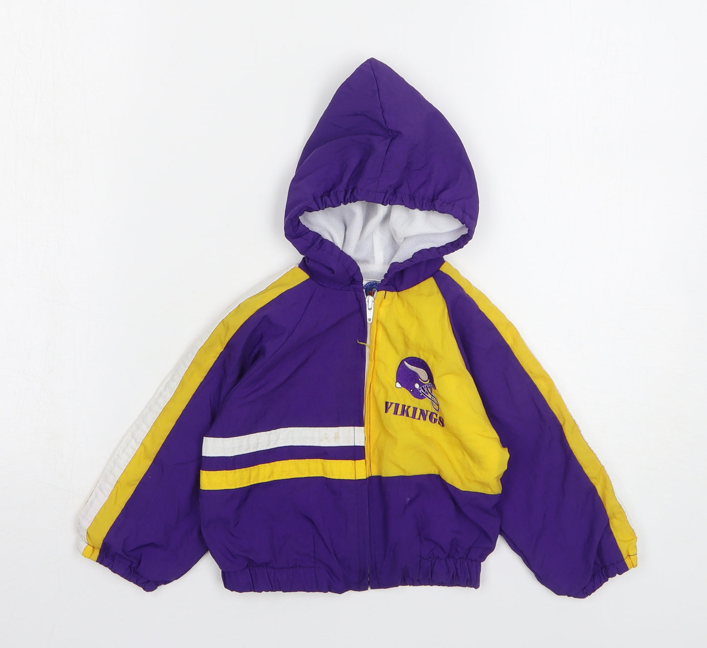 NFL Boys Purple Jacket Size 24 Months Zip - Minnesota Vikings