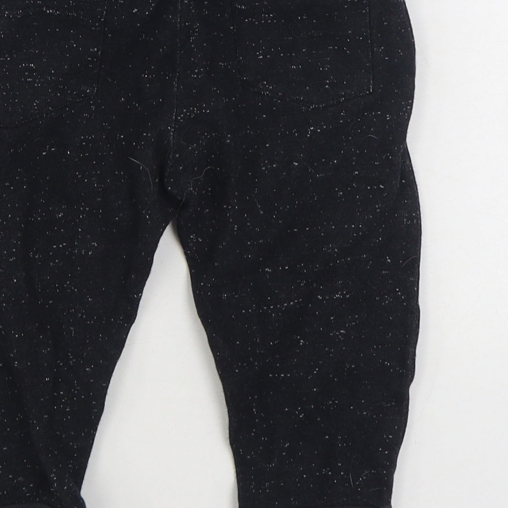 Pep&Co Boys Black Cotton Jogger Trousers Size 2-3 Years Regular Tie
