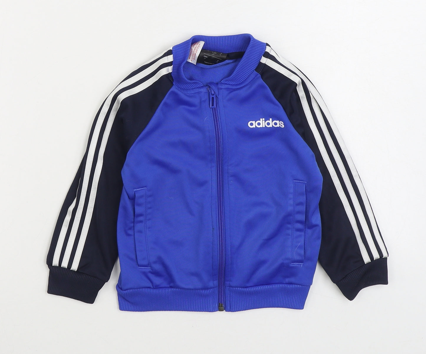 adidas Boys Blue Jacket Size 18-24 Months Zip