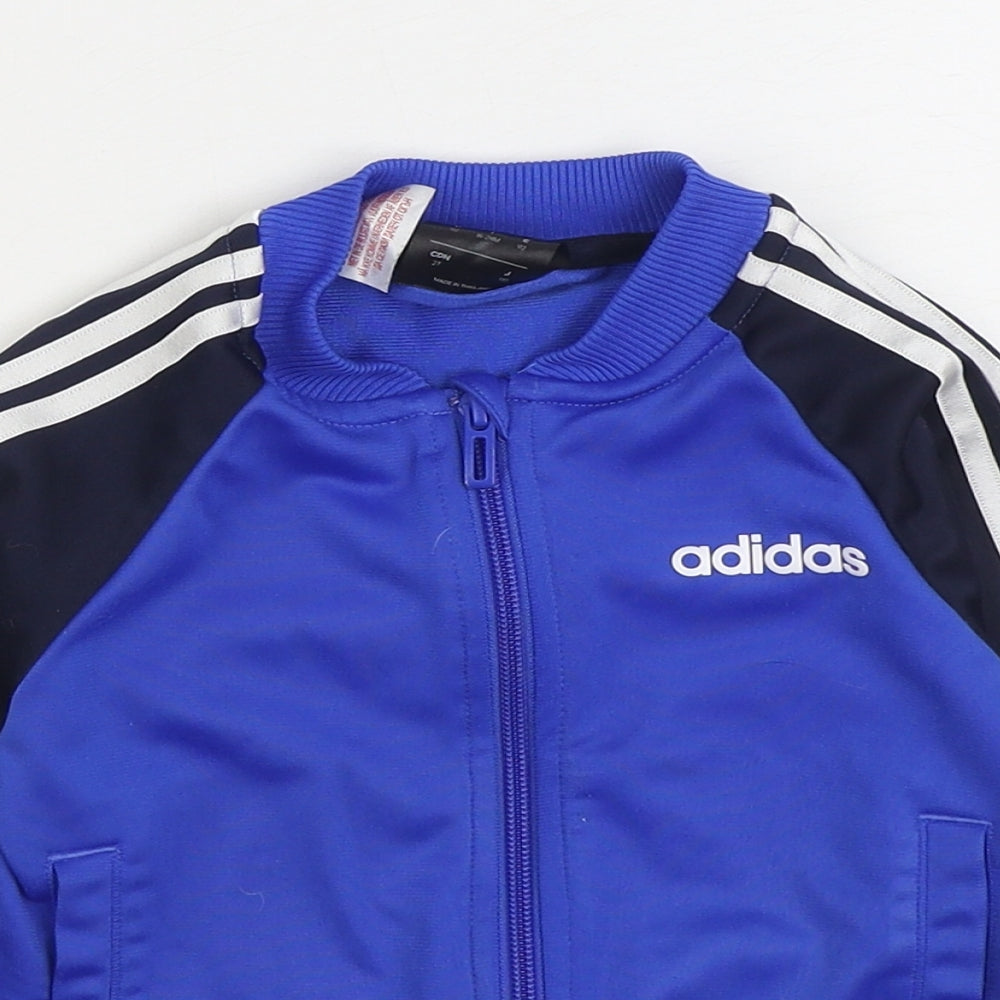 adidas Boys Blue Jacket Size 18-24 Months Zip