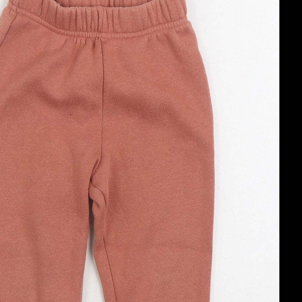 Primark Girls Pink Cotton Jogger Trousers Size 2-3 Years Regular Tie