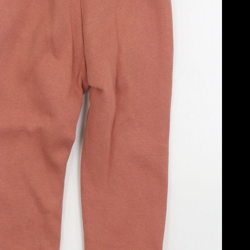 Primark Girls Pink Cotton Jogger Trousers Size 2-3 Years Regular Tie