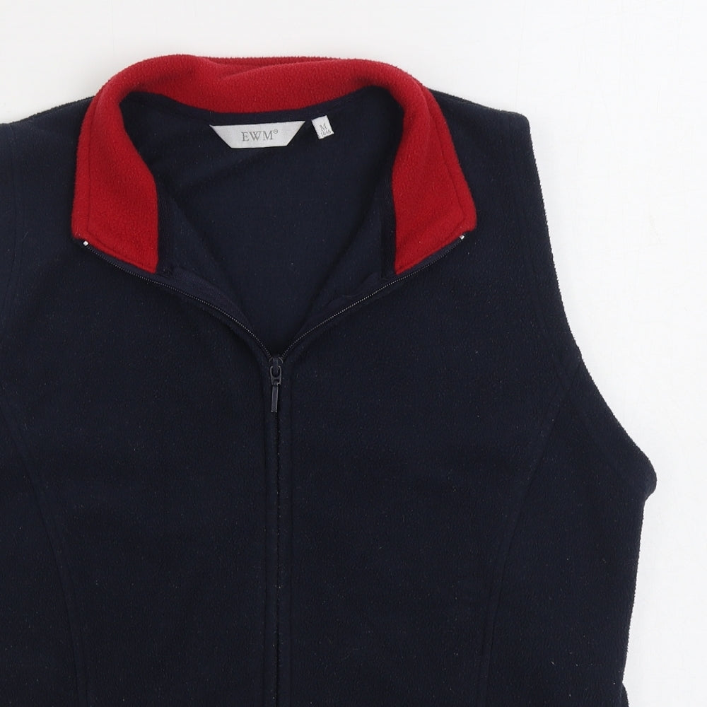 EWM Mens Blue Gilet Jacket Size M Zip