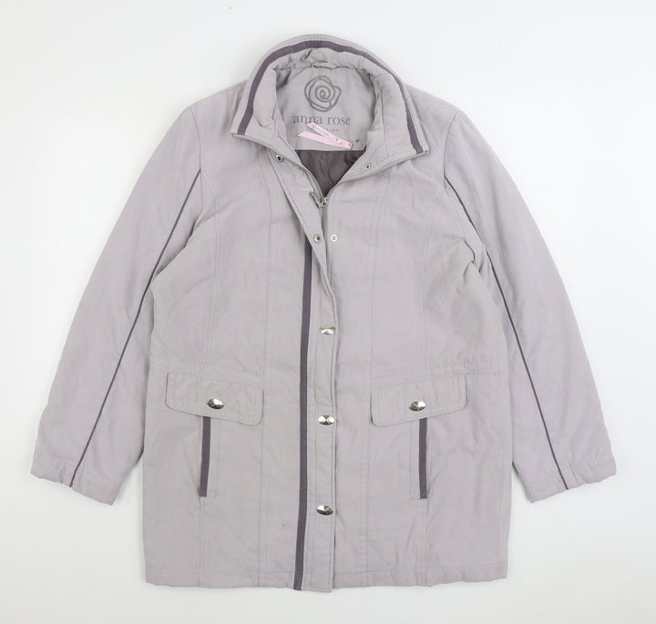 Anna rose Womens Grey Jacket Size M Zip