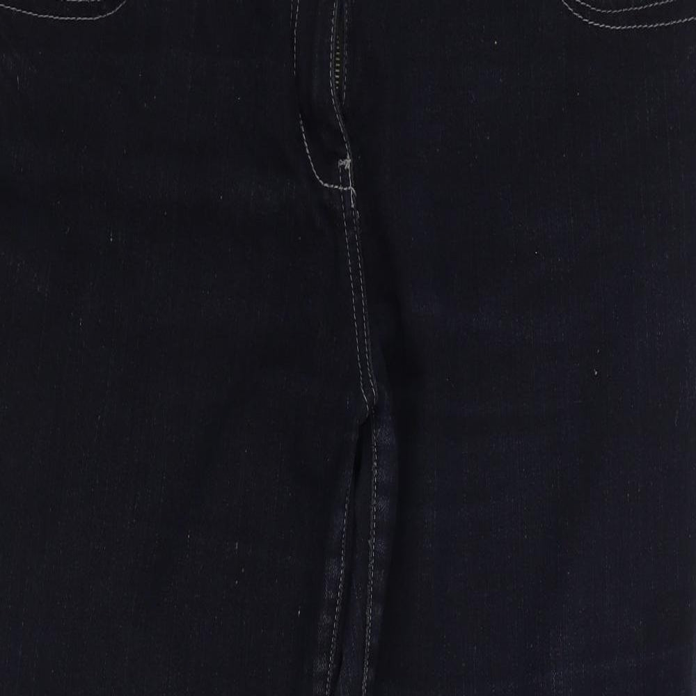 TU Womens Blue Cotton Straight Jeans Size 20 L29 in Regular Zip