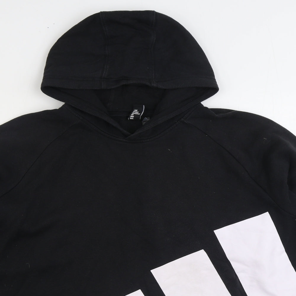 adidas Mens Black Cotton Pullover Hoodie Size XL