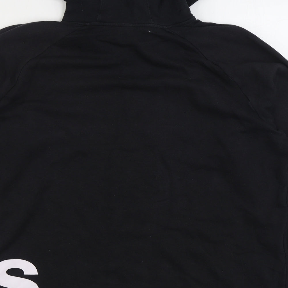adidas Mens Black Cotton Pullover Hoodie Size XL