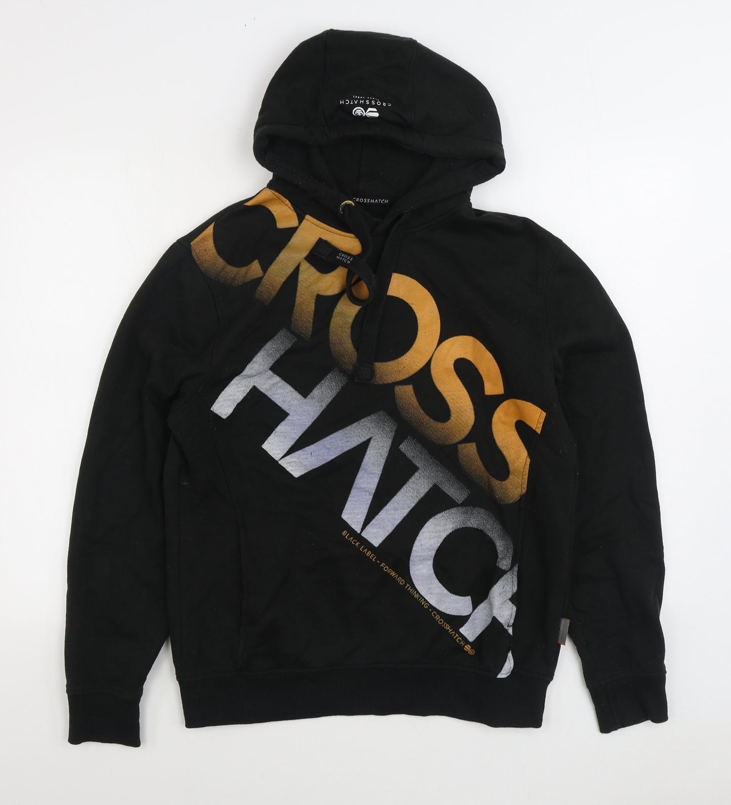 Crosshatch Mens Black Cotton Pullover Hoodie Size XL