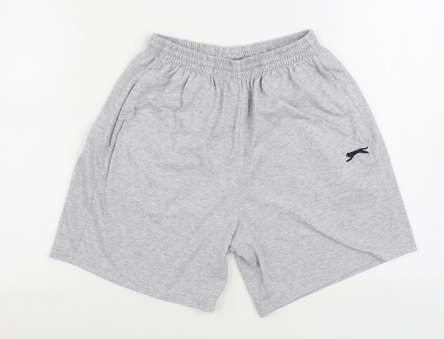 Slazenger Mens Grey Cotton Sweat Shorts Size M L6 in Regular