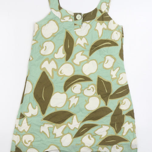 River Island Womens Green Geometric Cotton Basic Tank Size 10 Scoop Neck - Fruit