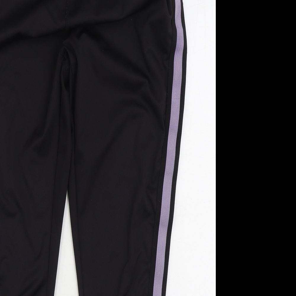 Workout Womens Black Polyester Jogger Leggings Size L L27 in