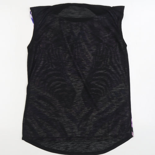 Atmosphere Womens Purple Animal Print Polyester Basic Tank Size 14 Scoop Neck - zebra