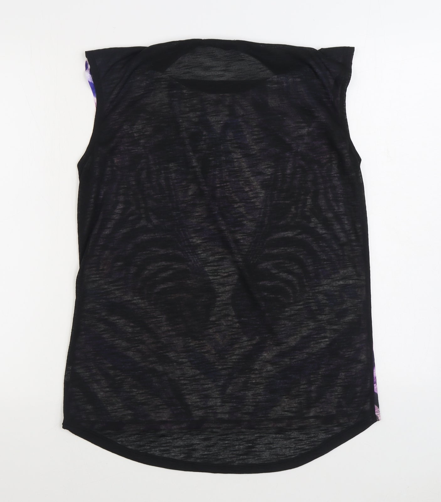 Atmosphere Womens Purple Animal Print Polyester Basic Tank Size 14 Scoop Neck - zebra