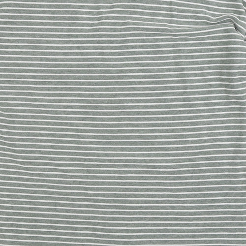 Nutmeg Womens Green Striped Cotton Pullover Sweatshirt Size 14 Pullover