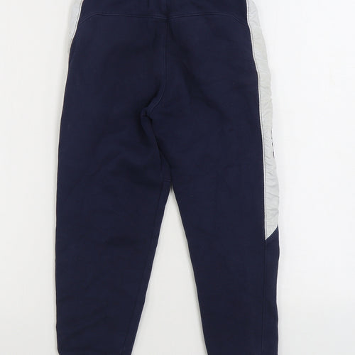 Nike Boys Blue Cotton Jogger Trousers Size 9-10 Years Regular Drawstring