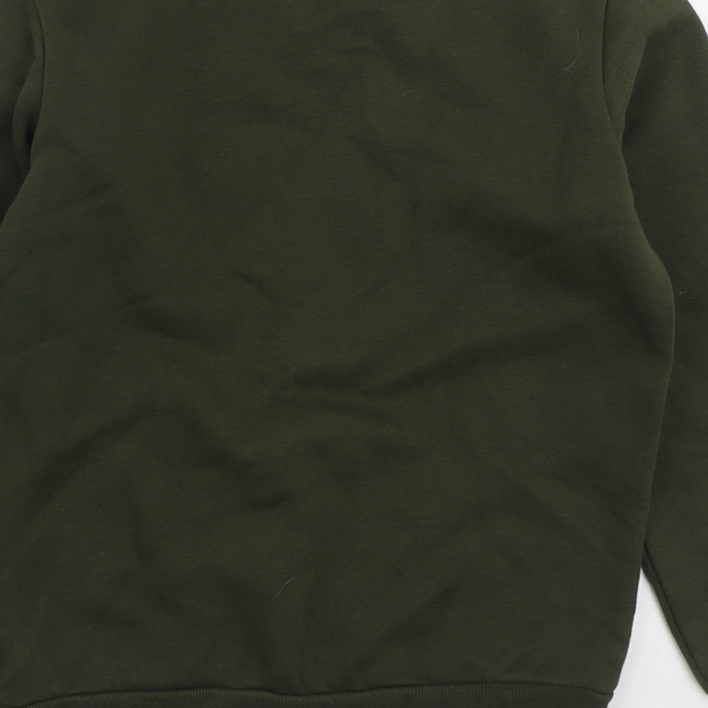 PUMA Boys Green Cotton Pullover Sweatshirt Size 11-12 Years Pullover