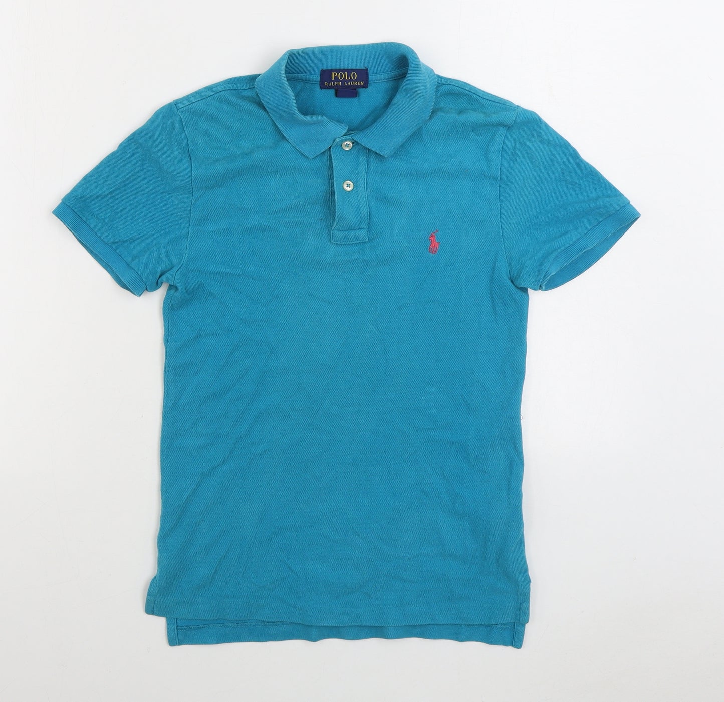 Polo by Ralph Lauren Boys Blue 100% Cotton Pullover Polo Size 11-12 Years Collared Pullover