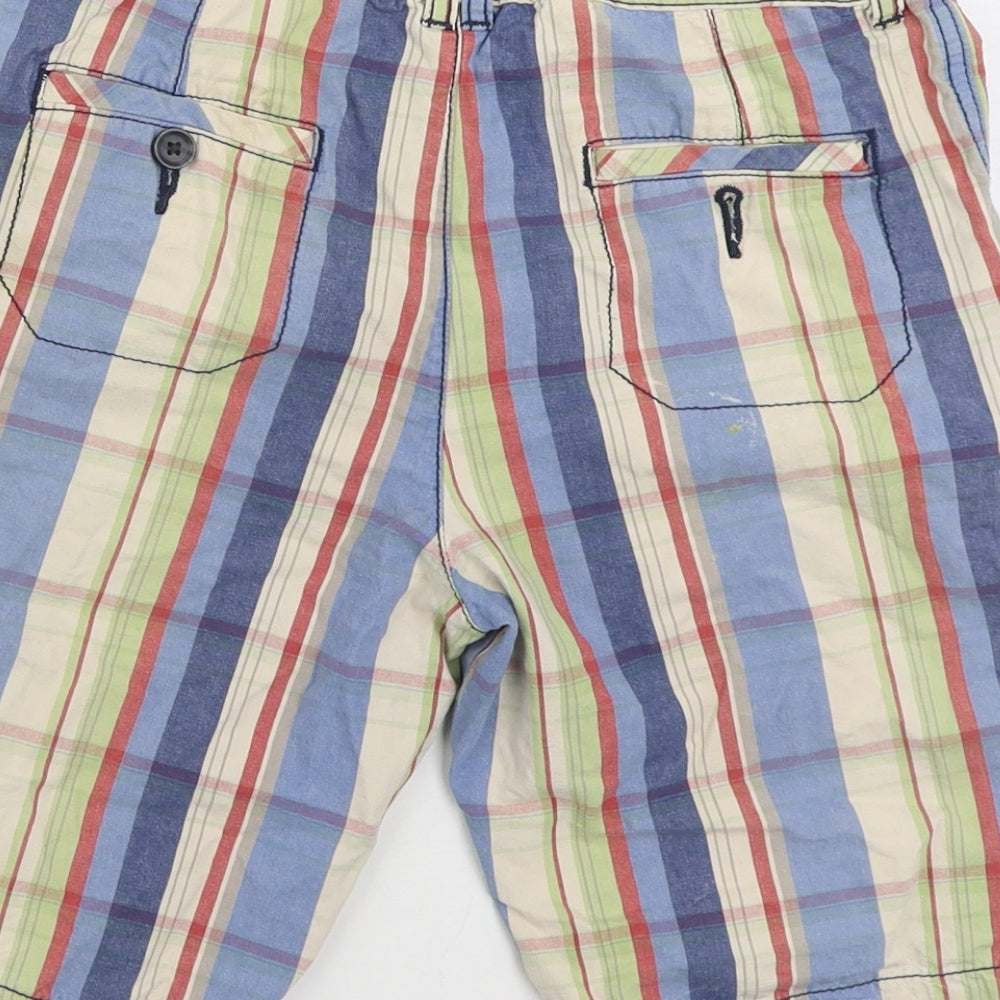 Nutmeg Boys Multicoloured Striped Cotton Cargo Shorts Size 10-11 Years Regular Zip