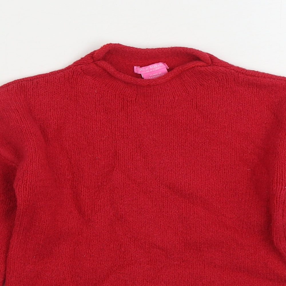 Isaac Mizrahi Girls Red High Neck Cotton Pullover Jumper Size 5-6 Years Pullover - Love Hearts