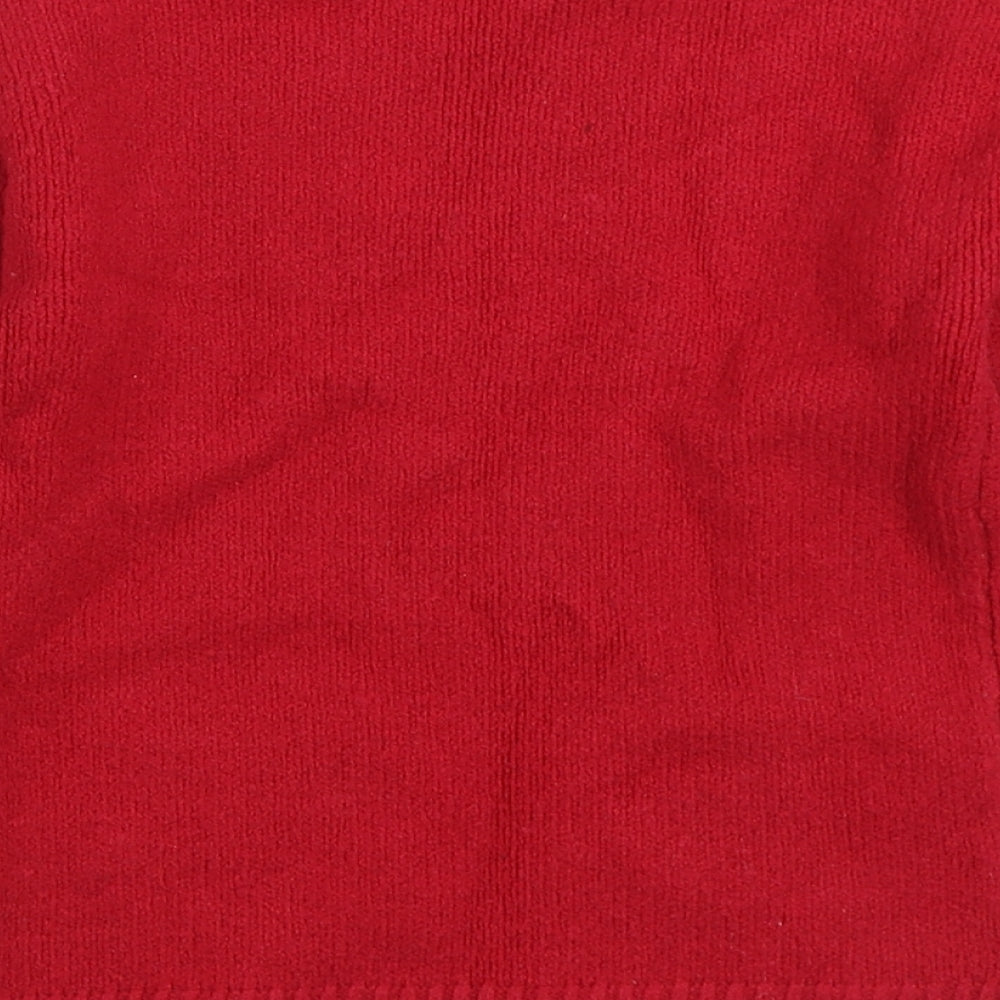 Isaac Mizrahi Girls Red High Neck Cotton Pullover Jumper Size 5-6 Years Pullover - Love Hearts