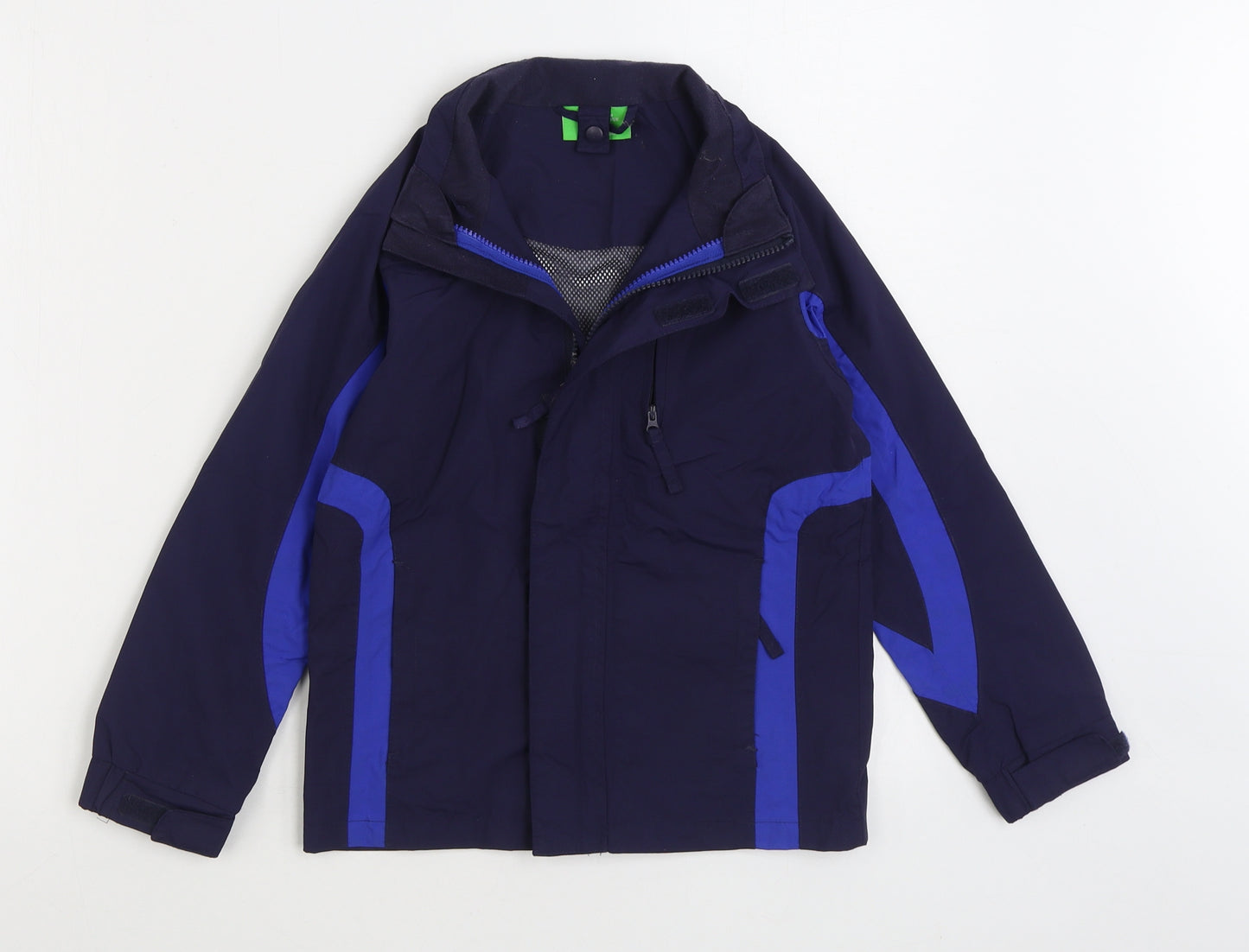 Mountain Warehouse Boys Blue Rain Coat Coat Size 7-8 Years Zip