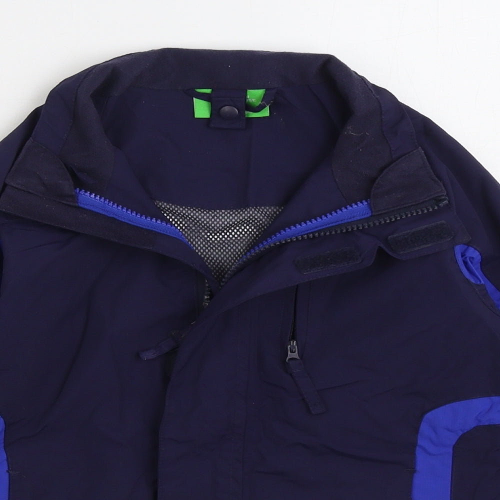 Mountain Warehouse Boys Blue Rain Coat Coat Size 7-8 Years Zip