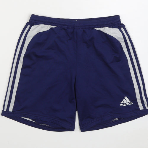 adidas Mens Blue Polyester Sweat Shorts Size M Regular