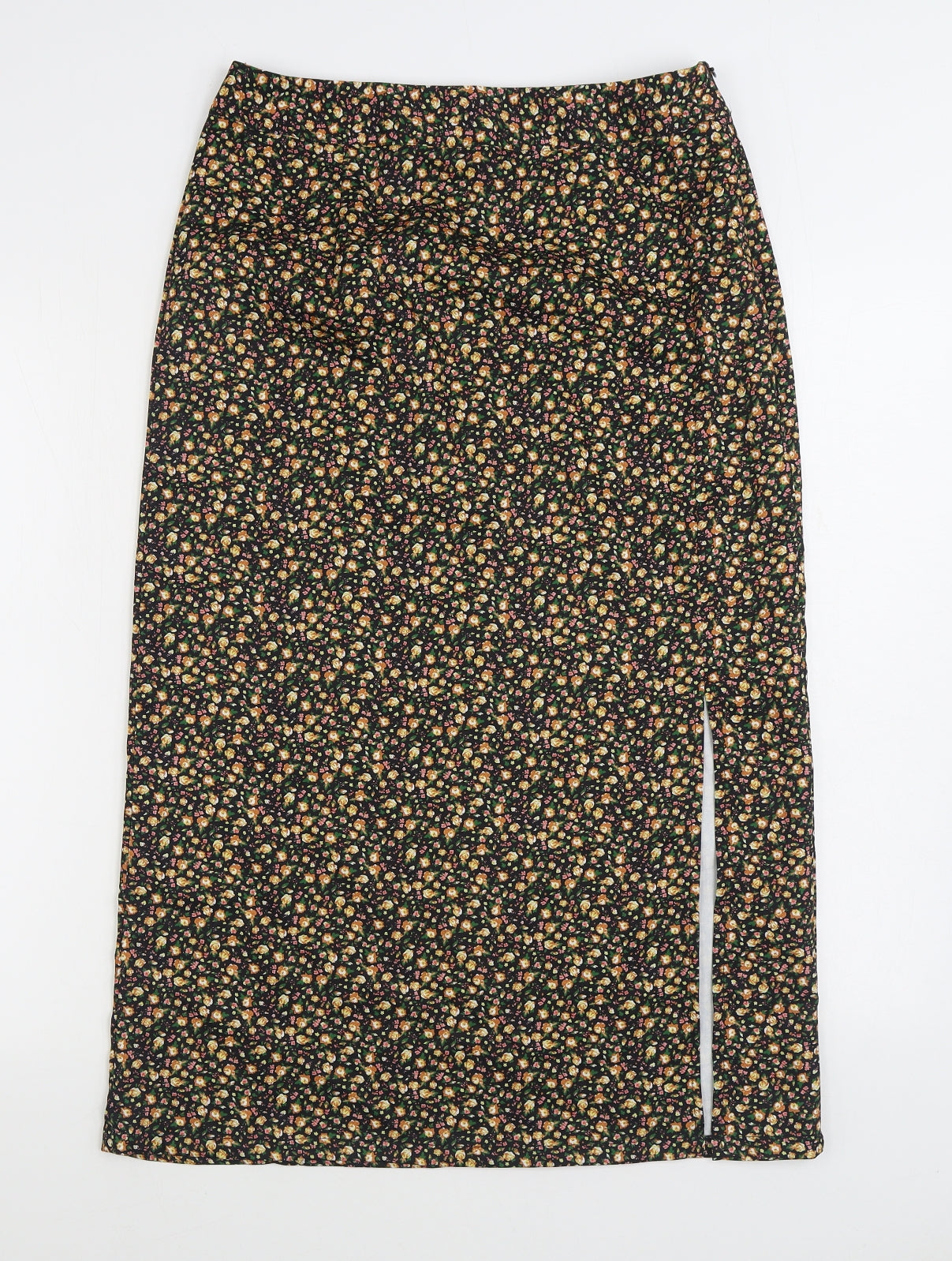 SheIn Womens Multicoloured Geometric Polyester Straight & Pencil Skirt Size M Zip