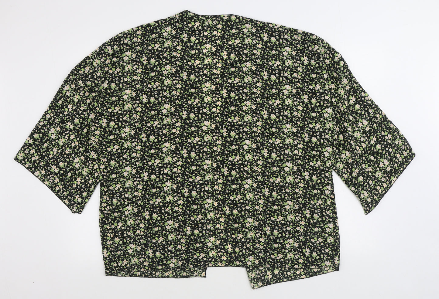 Boohoo Womens Multicoloured V-Neck Floral Polyester Cardigan Jumper Size 12