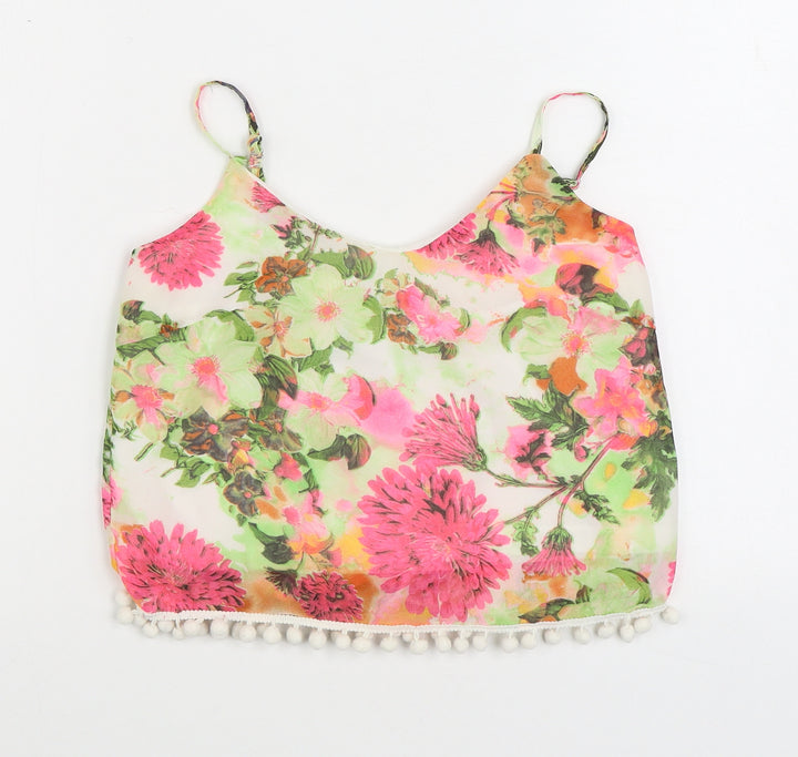 Quiz Womens Multicoloured Floral Polyester Camisole Tank Size 6 V-Neck