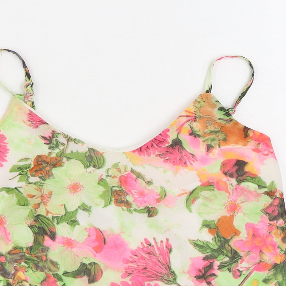 Quiz Womens Multicoloured Floral Polyester Camisole Tank Size 6 V-Neck