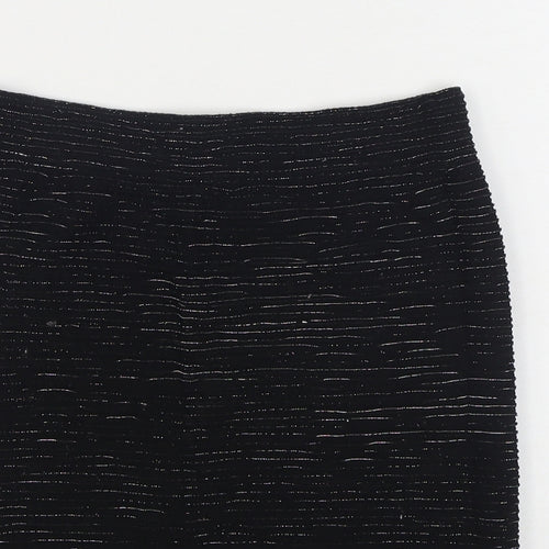 New Look Womens Black Nylon Straight & Pencil Skirt Size S