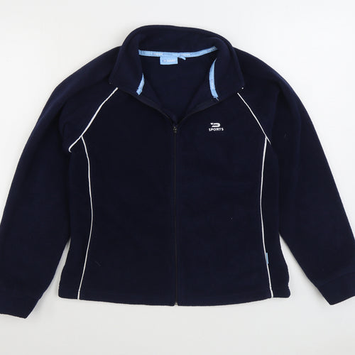 DNM Sport Womens Blue Jacket Size 12 Zip