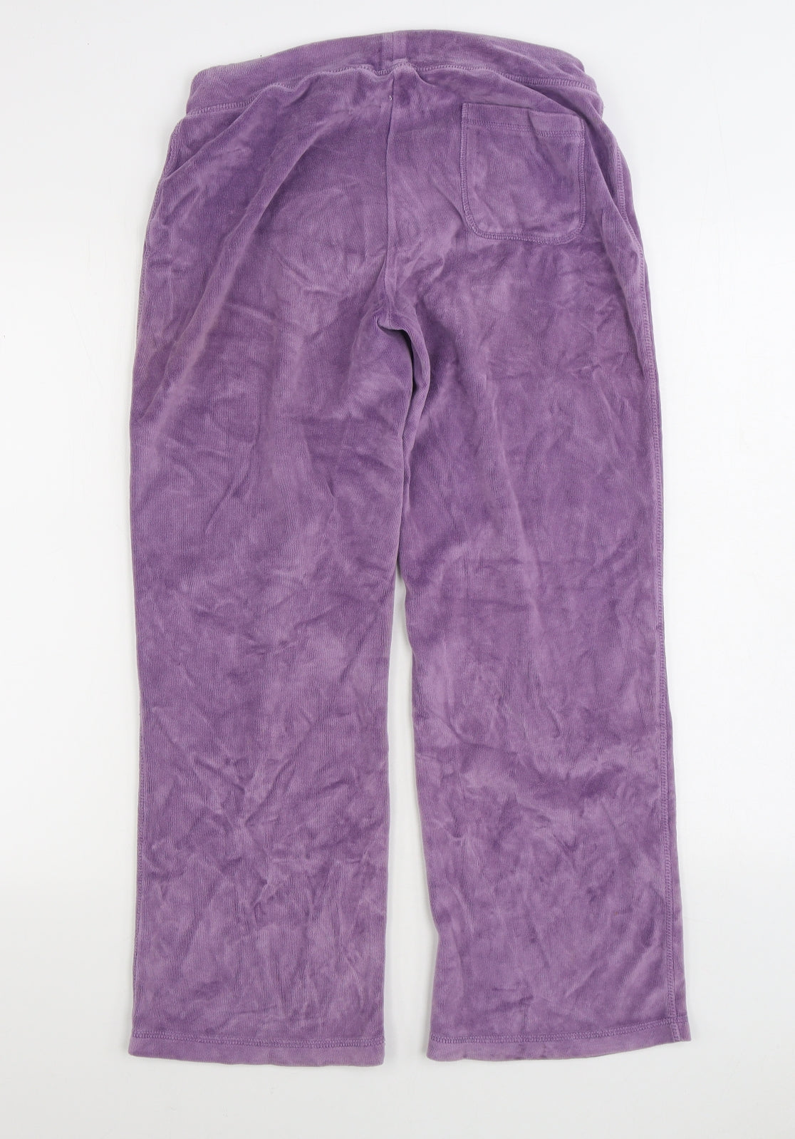 TU Womens Purple Cotton Jogger Trousers Size 10 L29 in Regular Drawstring