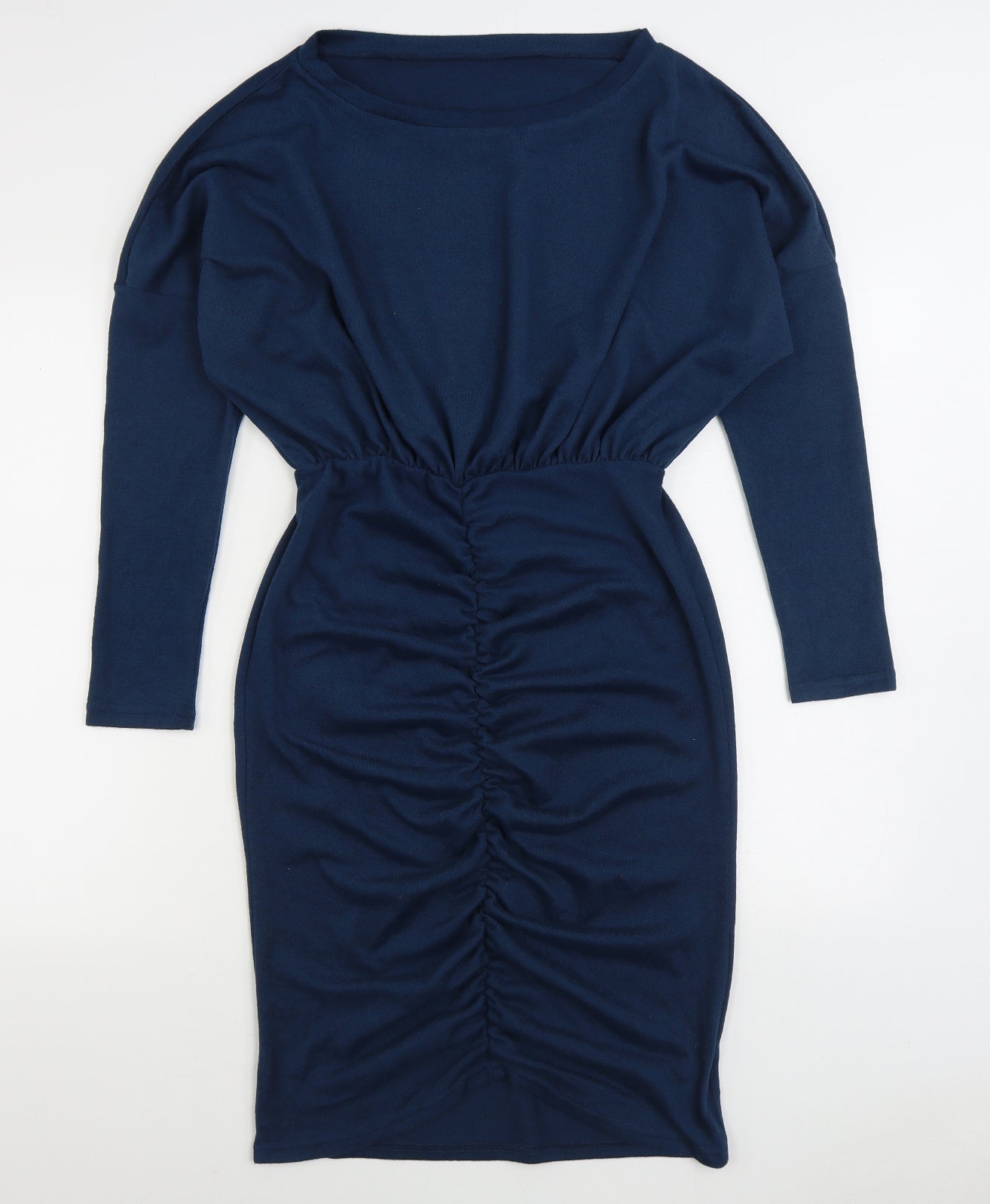 SheIn Womens Blue Polyester Jumper Dress Size L Boat Neck Pullover