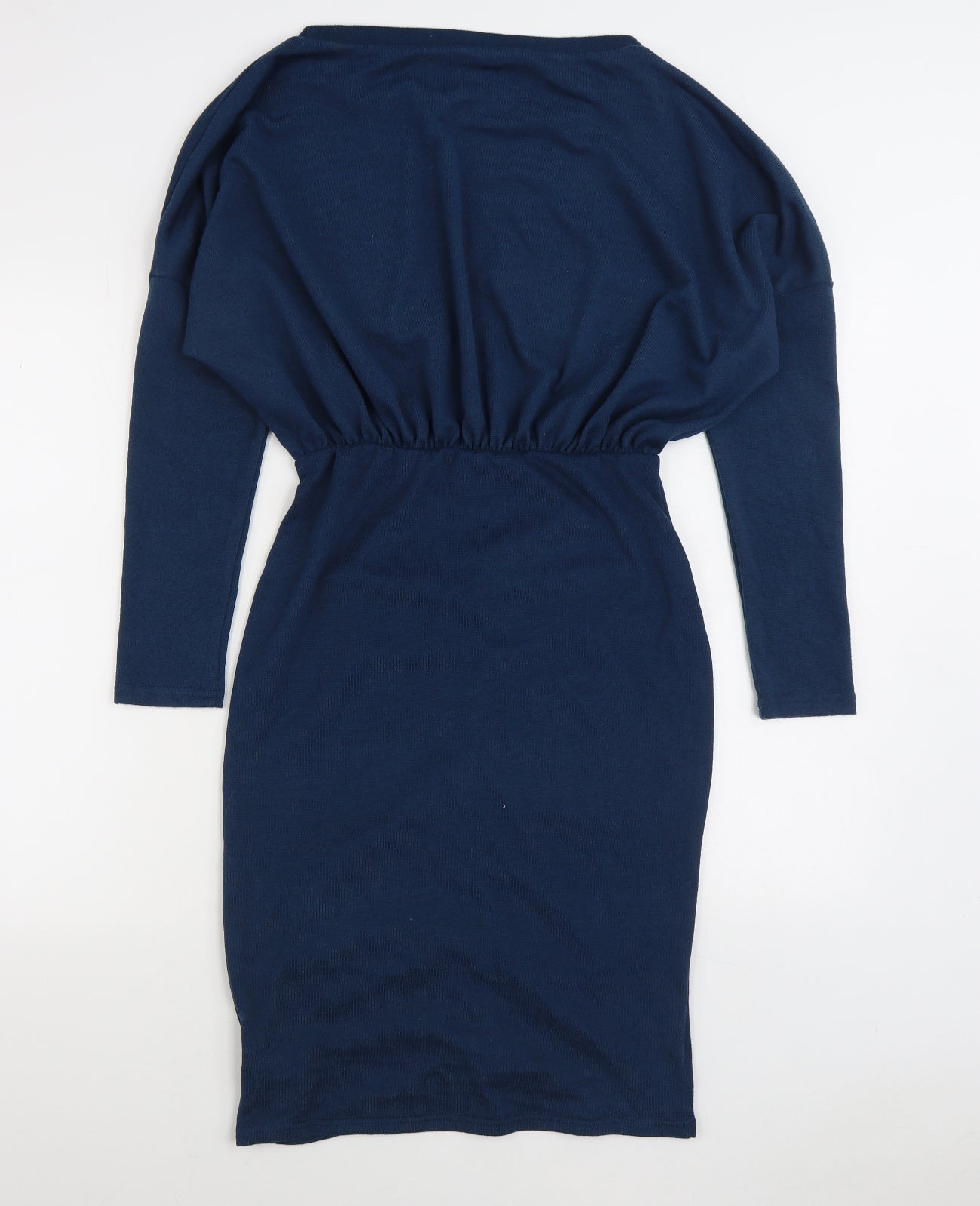 SheIn Womens Blue Polyester Jumper Dress Size L Boat Neck Pullover