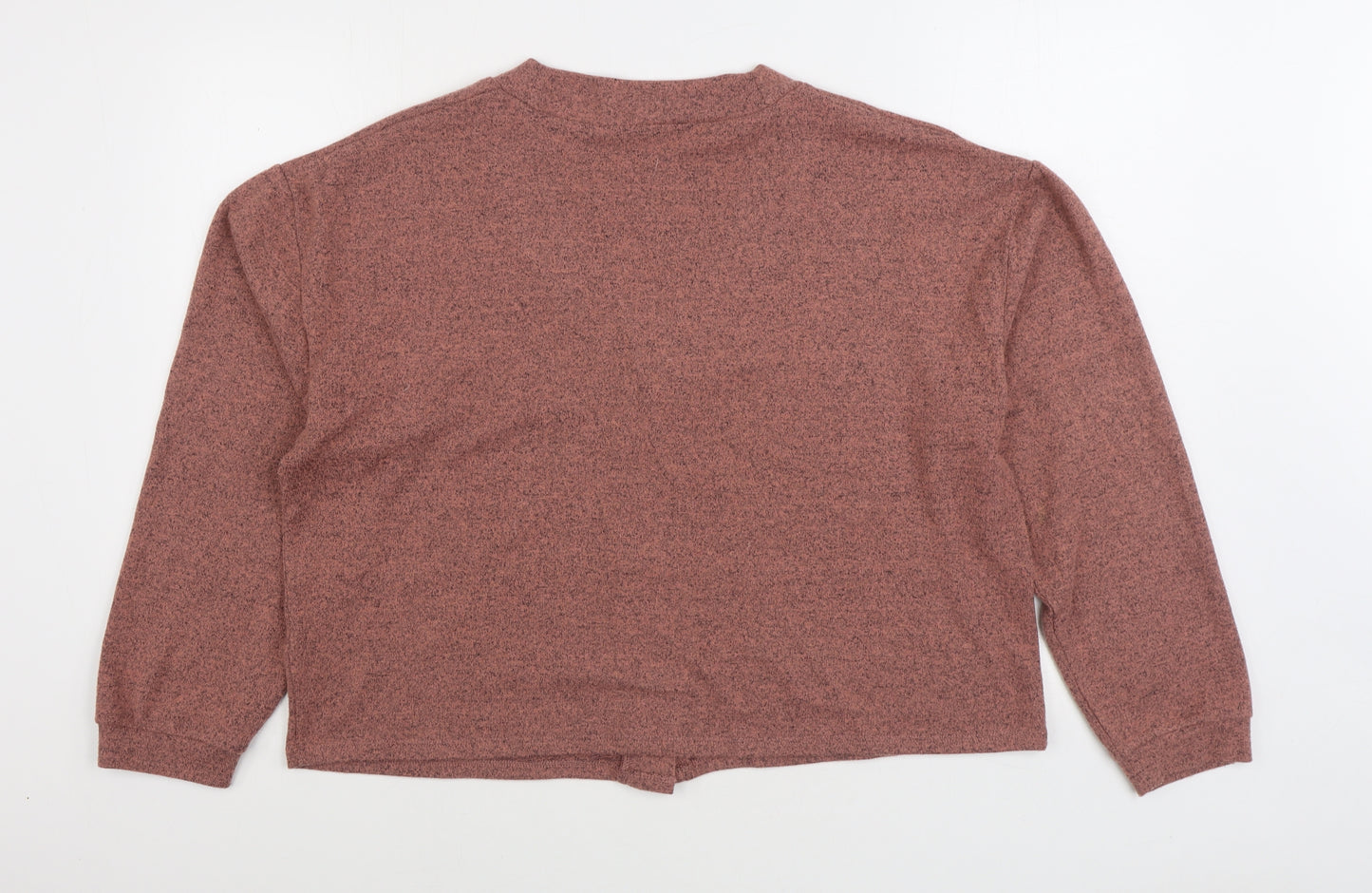 George Womens Pink V-Neck Polyester Cardigan Jumper Size L