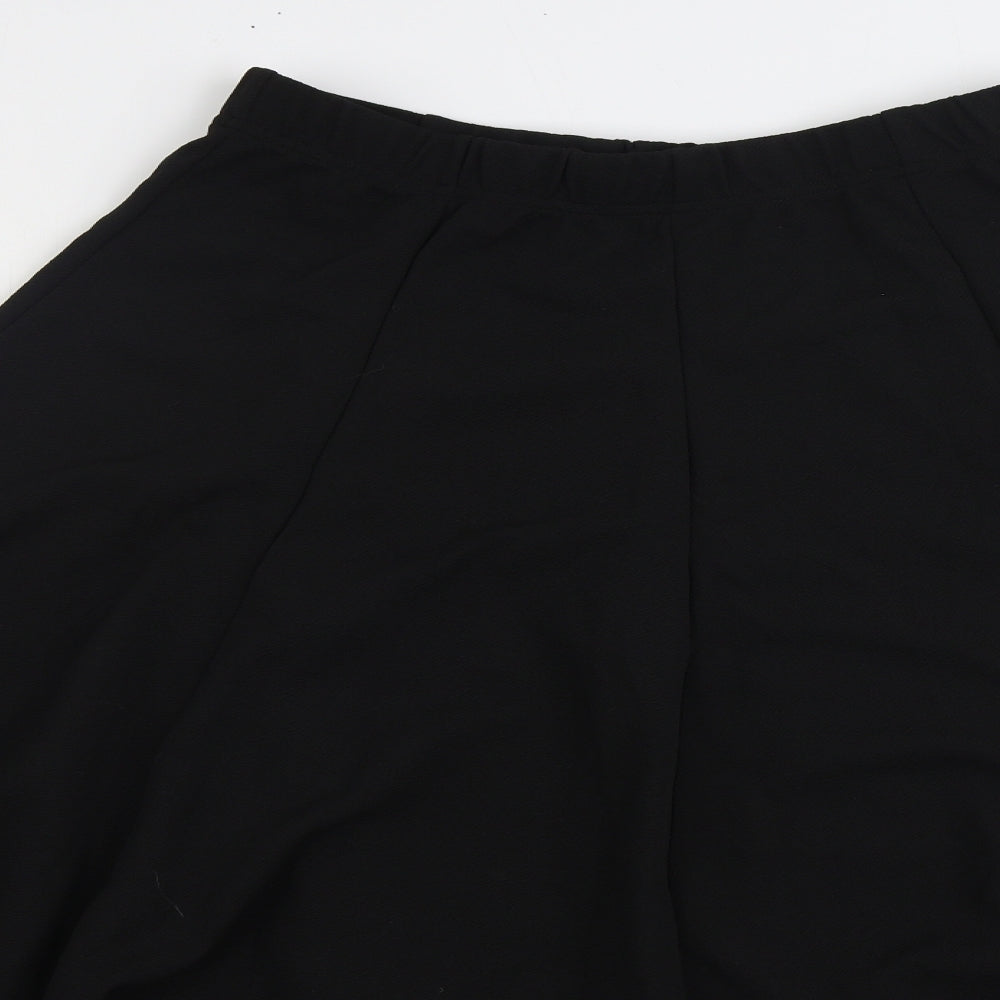 SheIn Womens Black Polyester A-Line Skirt Size L