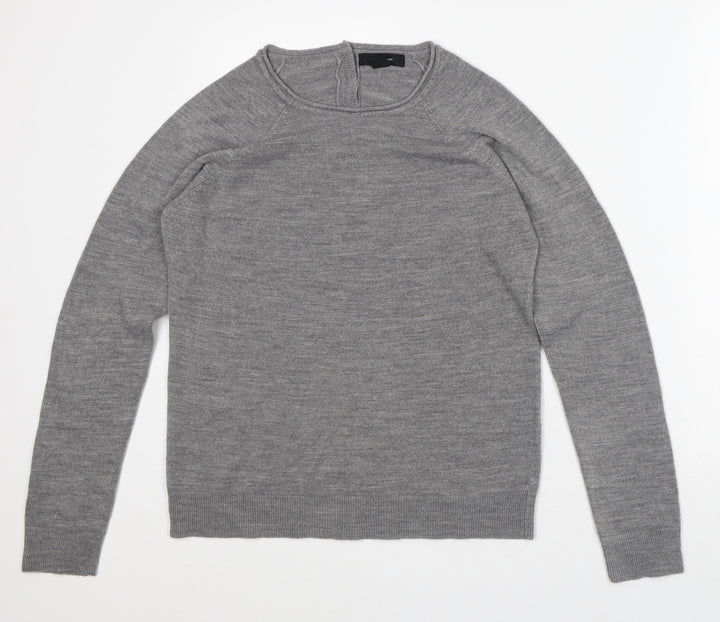 Atmosphere Womens Grey Crew Neck Acrylic Pullover Jumper Size 12