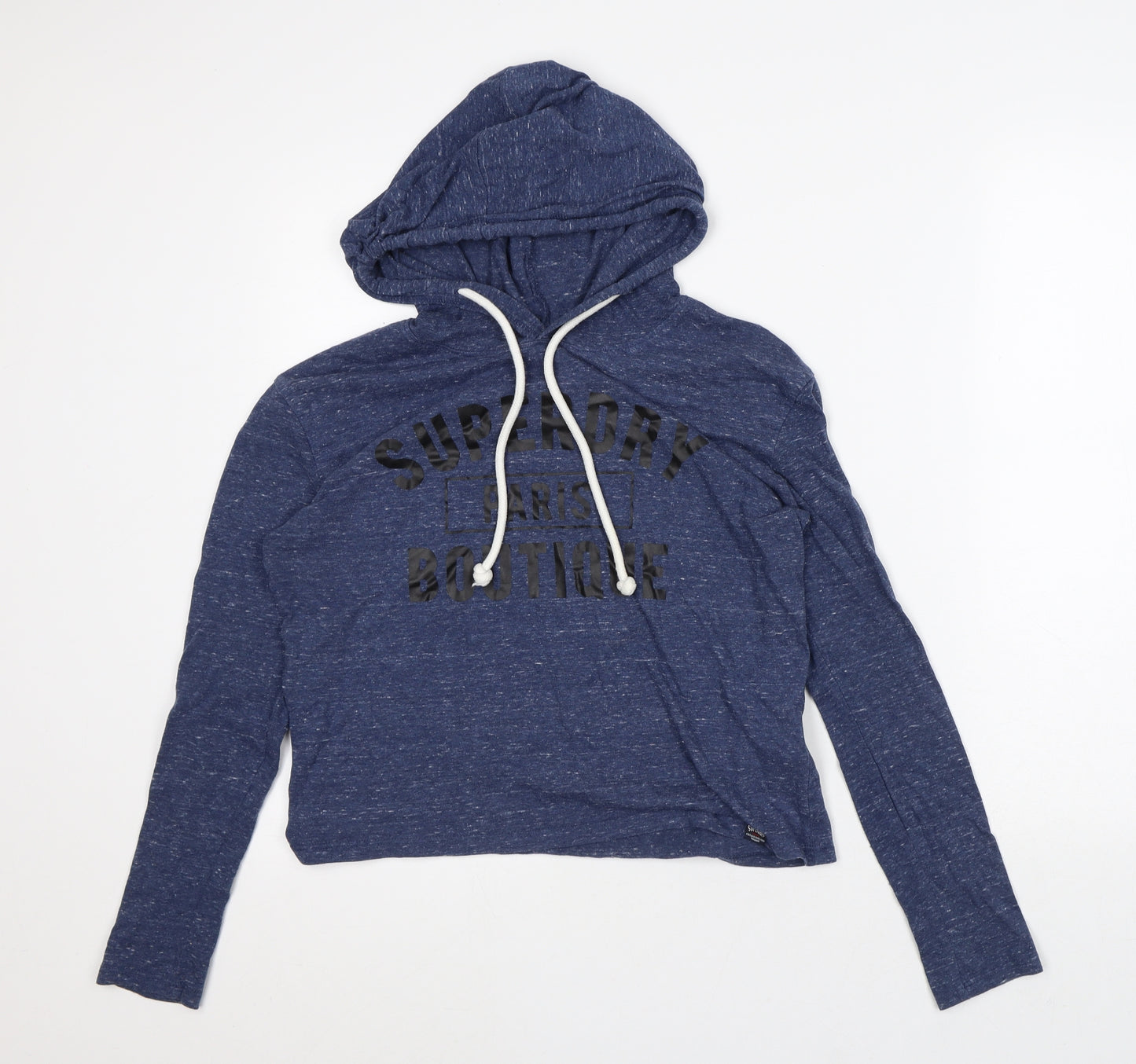 Superdry Womens Blue Cotton Pullover Hoodie Size XS - Paris