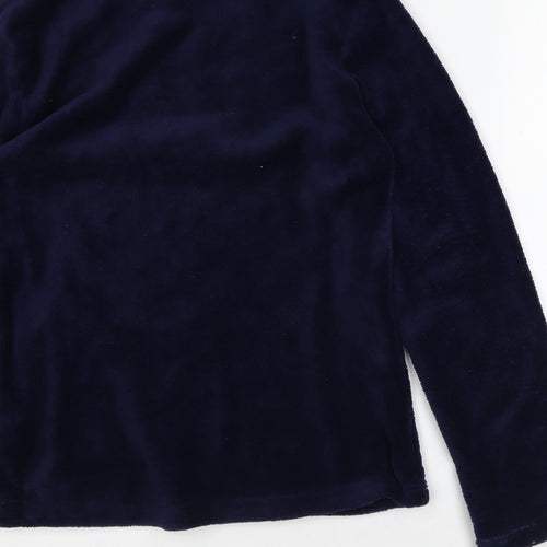 Hudson Bay Womens Blue Polyester Pullover Sweatshirt Size M